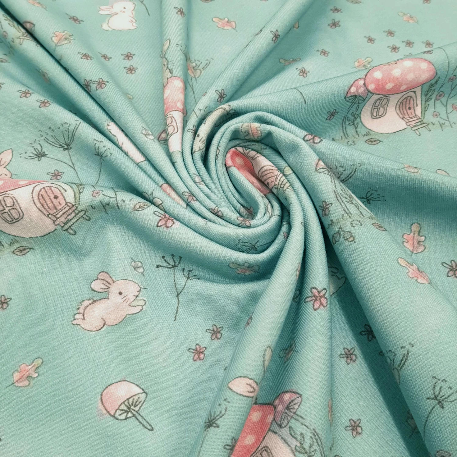 Sweet Bunny - Oeko-Tex® Cotton Jersey - Petrol - Image 4