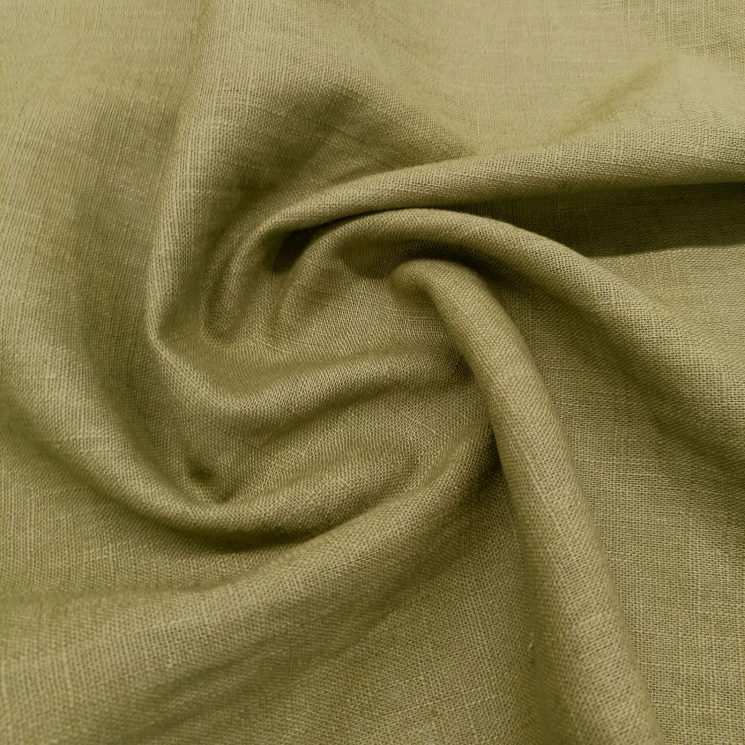 Öko Tex® Linen Marian, 100% Pure Linen - Special Colour Light Moss - Image 4