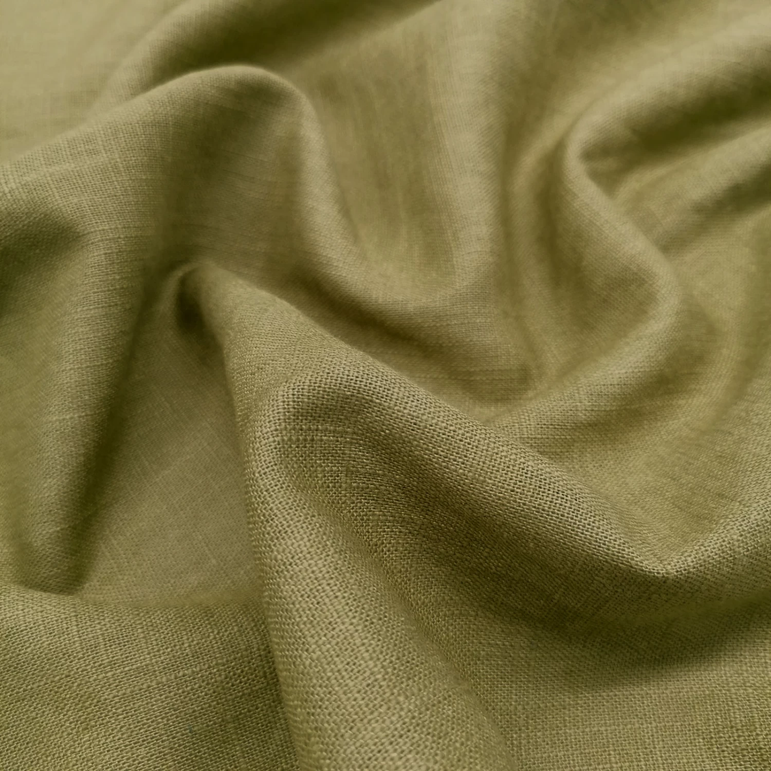 Öko Tex® Linen Marian, 100% Pure Linen - Special Colour Light Moss - Image 5
