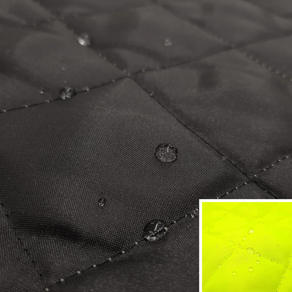Supervisible - Outer Fabric Quilting Check Quilting - Lightweight 1B Fabric - Black/Light Yellow EN20471