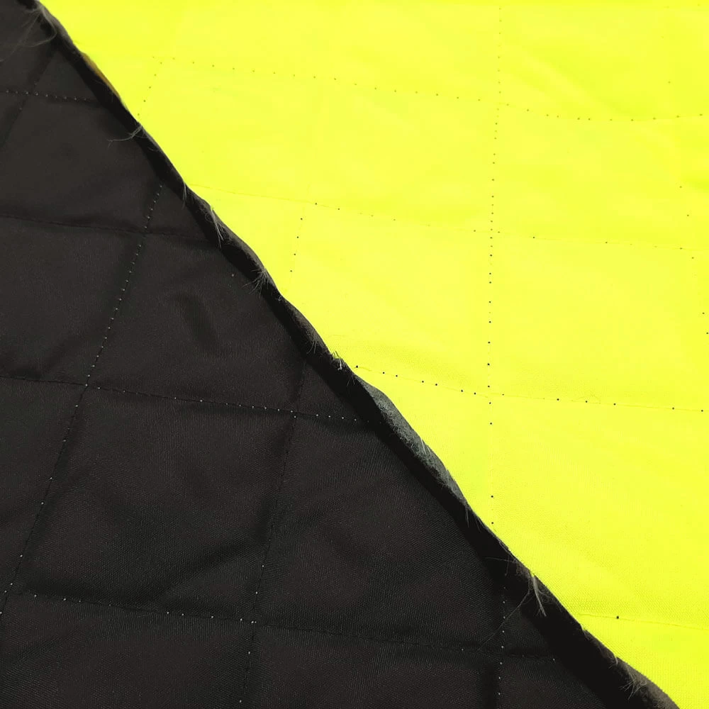Supervisible - Outer Fabric Quilting Check Quilting - Lightweight 1B Fabric - Black/Light Yellow EN20471 - Image 3