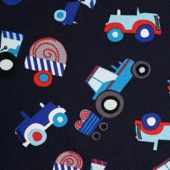 Tractor - Oeko-Tex® Cotton Jersey - Blue Navy Red