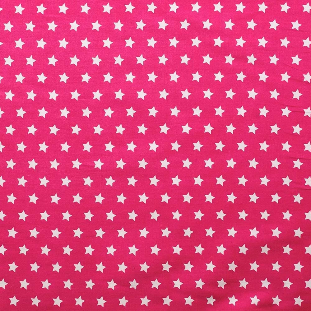 Stars - Cotton Fabric With Star Motif - Pink
