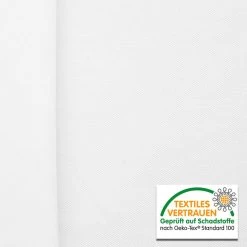 Öko-Tex® Cotton Twill - White - 62m Roll