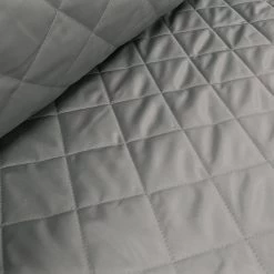 Ilja - Ultra Light Quilted Fabric With Diamond Stitching - Grey