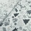 Christmas Fabric "Christmas Reindeer" - Extra Width 160cm - Grey