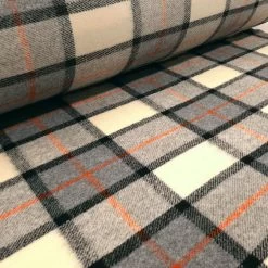 Cuno - Oeko-Tex® Wool Fabric With Check - Grey