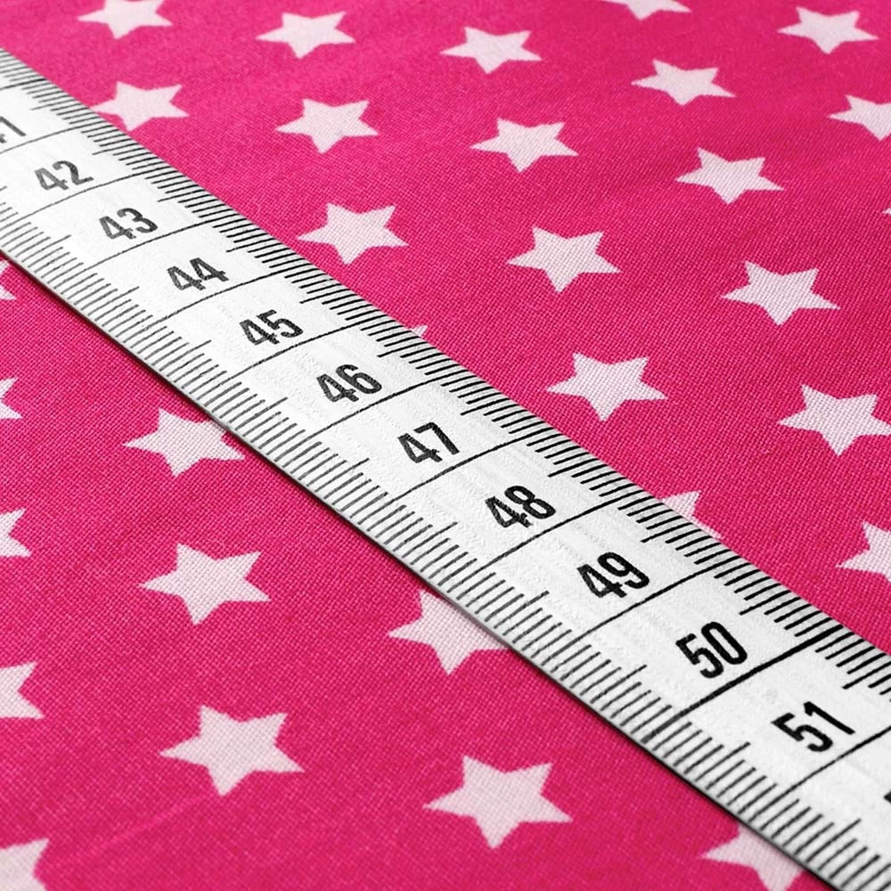 Stars - Cotton Fabric With Star Motif - Pink - Image 2