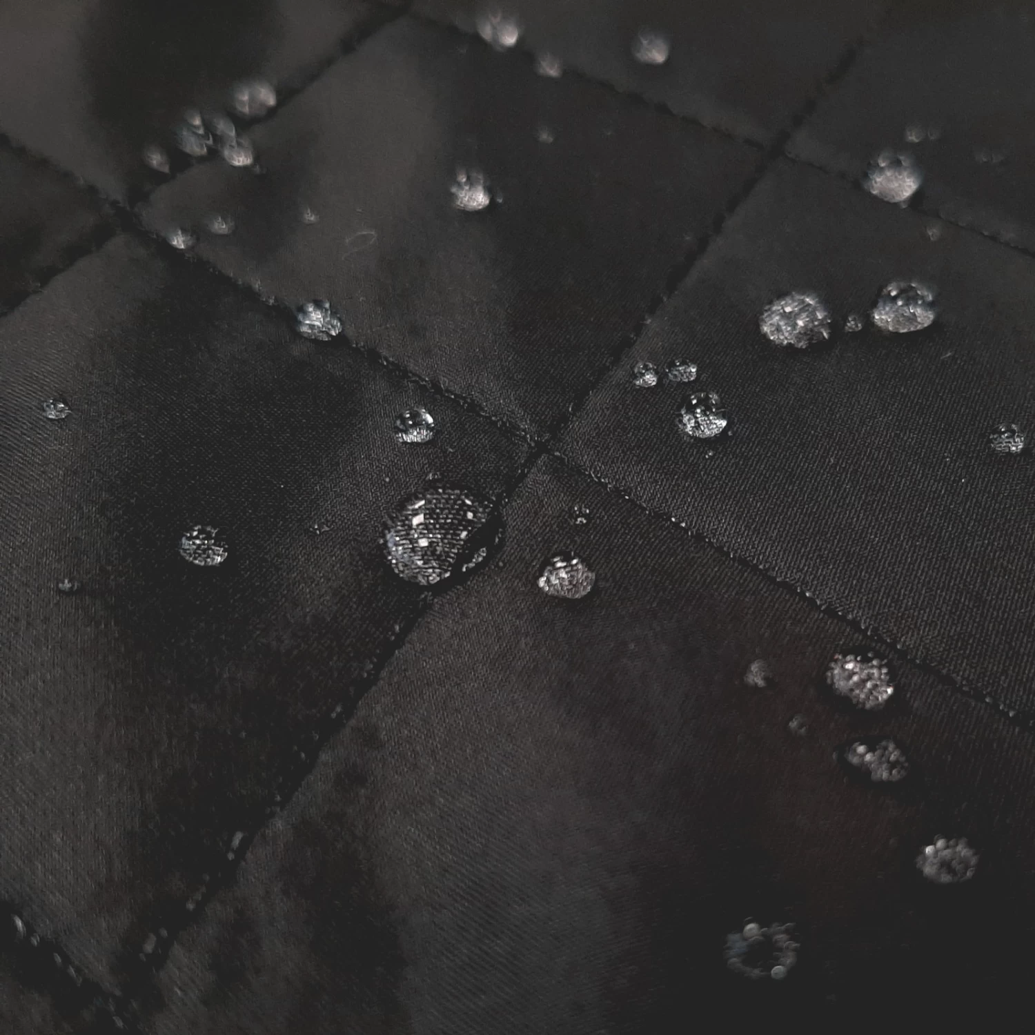 Ria - Quilted Fabric - Black - Image 2