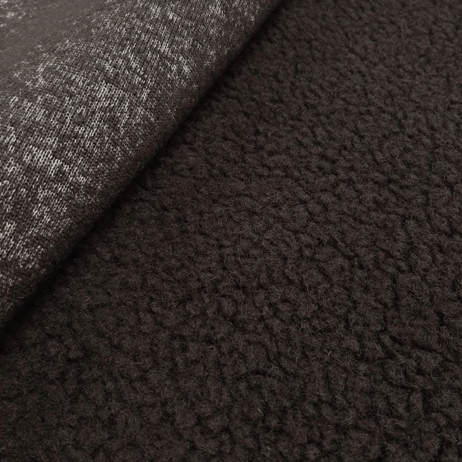 Shaun - Oeko-Tex® Virgin Wool Plush - Black - Per 50 Cm - Image 2