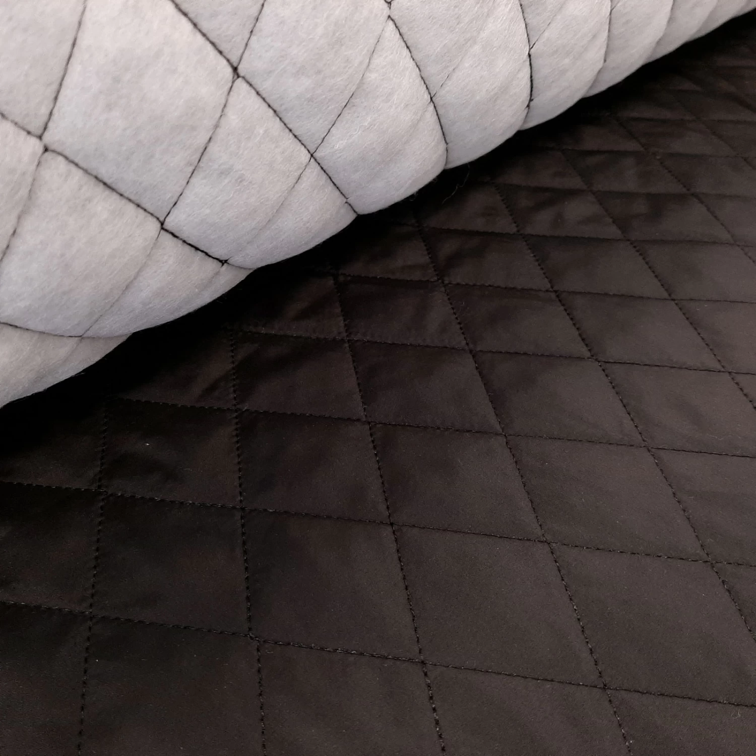 Ria - Quilted Fabric - Black - Image 4